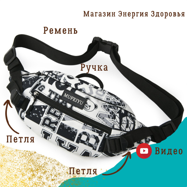 Сумка через плечо высокого качества. Сумка на пояс с дополнительной ...