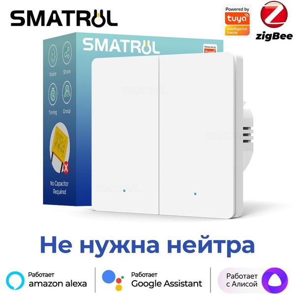 Умный настенный переключатель Zigbee граффити с Алисой не требует ...