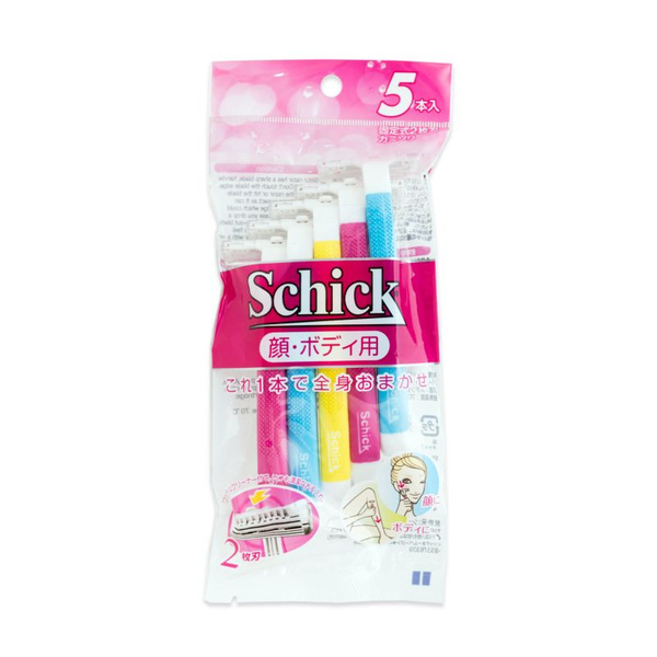 Schick Бритвенный станок одноразовый С двумя лезвиями, 5 шт - купить с ...