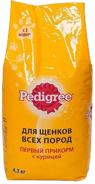 Корм Pedigree для щенков, первый прикорм, 4.3 кг - купить с доставкой ...