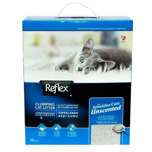 REFLEX Наполнитель для кошек 10л комкующийся бентонитовый ...