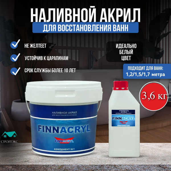 Жидкий акрил для ванн FINNACRYL finnacryl_st Гладкая, Акриловая ...