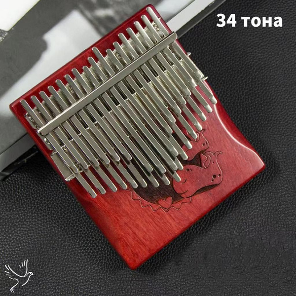 Калимба 34 ноты профессиональная,kalimba строй C,до-мажор,Двухслойное ...