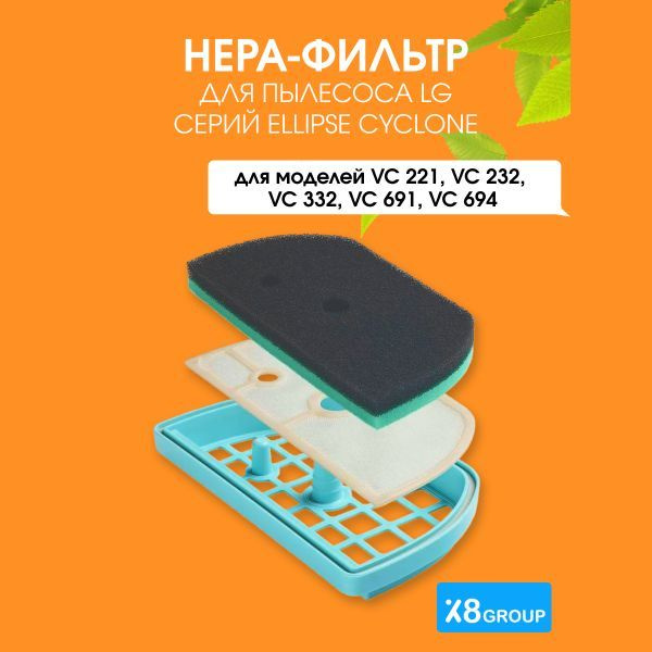 Фильтр для пылесоса LG Ellipse Cyclone (с 2014 г. выпуска) VC 221, 232 ...