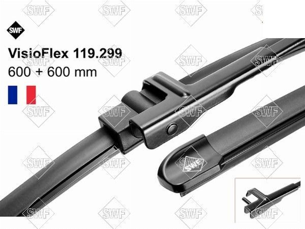 Комплект бескаркасных щеток стеклоочистителя SWF SWF119299 - купить по ...