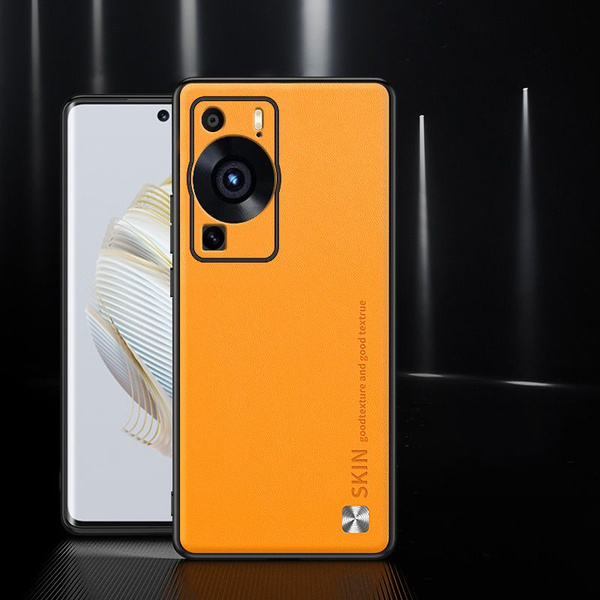 Простой и стильный кожаный чехол для Huawei P60 Pro (Хуавей П60 Про ...