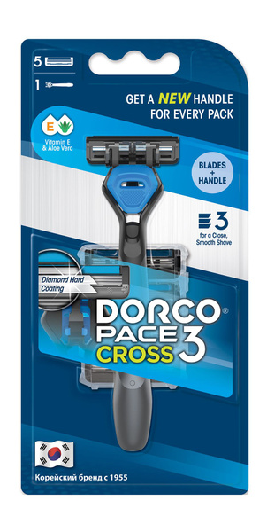DORCO Станок для бритья Dorco Pace 3 Cross 5 сменных кассет - купить с ...
