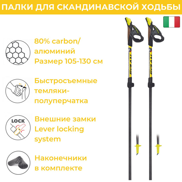Палки для скандинавской ходьбы Fizan NW Carbon Pro 105-130 см - купить ...