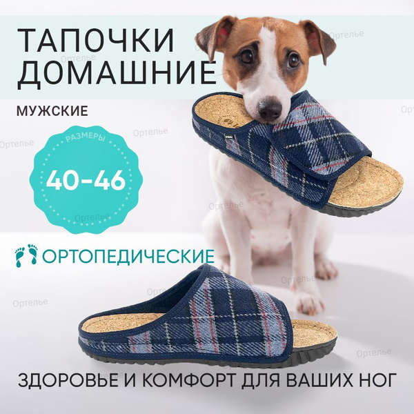 Тапочки Мужской, Мальчики Inblu, размер 44 7 синий Анатомическая ...