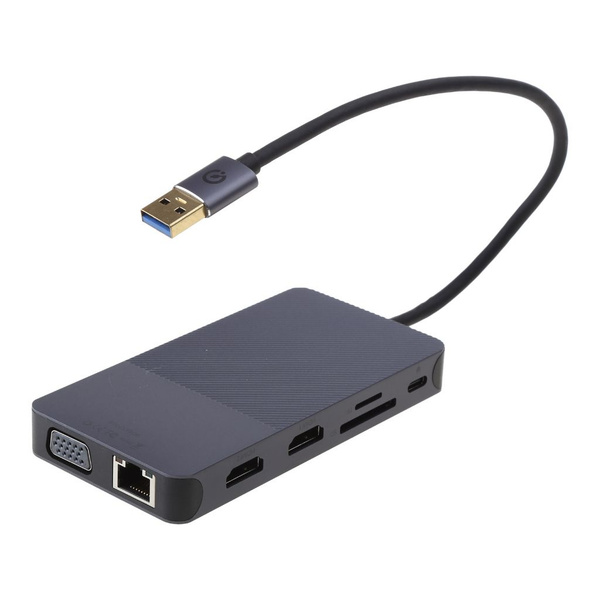 Док-станция 11 в 1, 2 порта HDMI+VGA, ноутбук USB C для двух мониторов ...