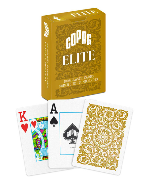Copag Poker-Größe Jumbo Index 1546 Spielkarten (Schwarz-Gold-Setup