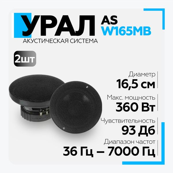 Акустическая система УРАЛ (URAL) WARHEAD AS-W165MB мидбас - купить по ...
