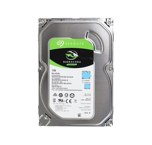 1 ТБ Внутренний жесткий диск Seagate BarraCuda 3.5" 7200 (ST1000DM010 ...