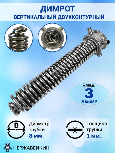 Проходной двухконтурный охладитель/холодильник Димрот 3 дюйма ...