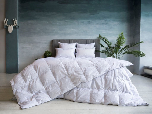 Одеяло German Grass Gray Familie Down, 200x200, Всесезонное, с ...