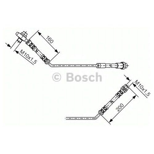 BOSCH Шланг тормозной задний