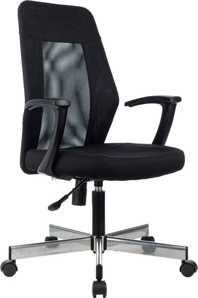 Кресло офисное easy chair 225 черное искусственная кожа сетка металл арт 794291