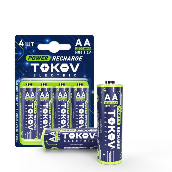 TOKOV ELECTRIC Батарейка AA, 4 шт - купить с доставкой по выгодным ...