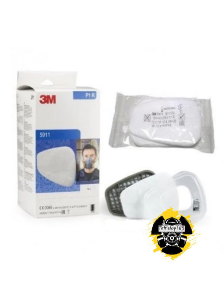 3M Комплектующие для респиратора Предфильтр 3М 5911, FFP1, 2 шт ...
