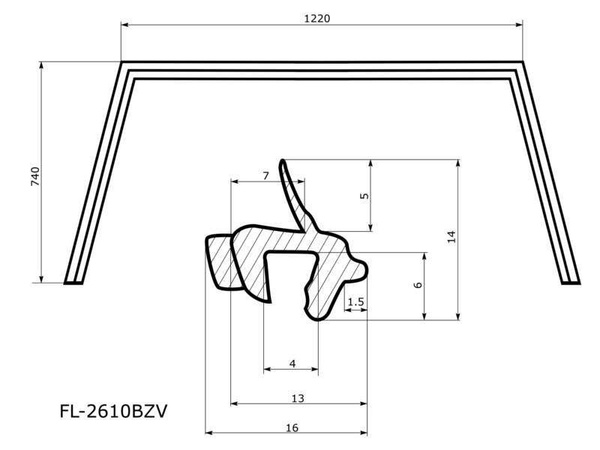 Молдинг лобового стекла (П-образный) Suzuki Escudo 05-17 / Grand Vitara 05-16