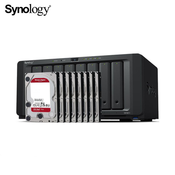 Сетевое хранилище SYNOLOGY DiskStation DS1821+, 32 ТБ - купить по ...