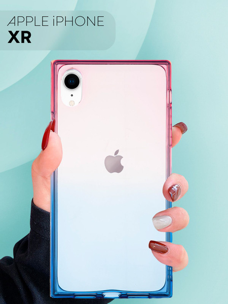 Прямоугольный силиконовый чехол для Apple iPhone XR (Эпл Айфон XR / Эпл ...