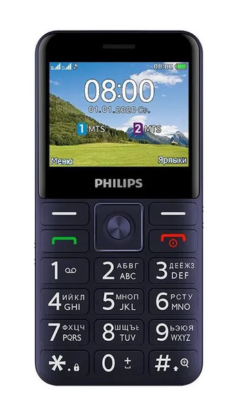 Мобильный телефон Philips E207_2523 озон, синий - купить по выгодной ...