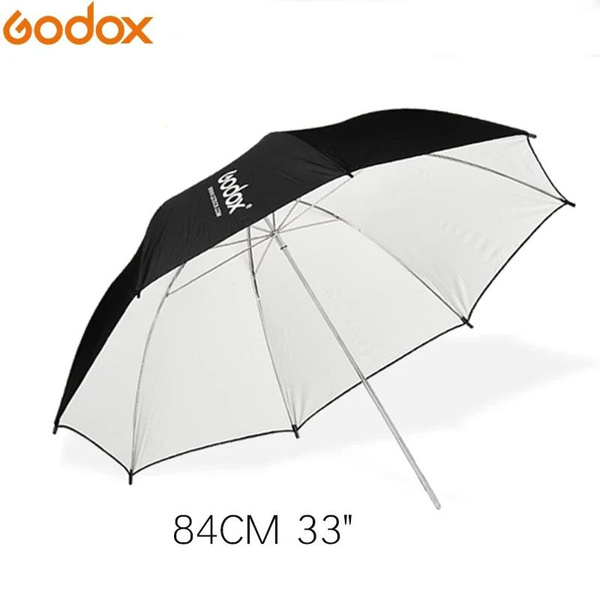 Godox 33 дюйма, 83 см, черно-белый светоотражающий зонт с подсветкой ...