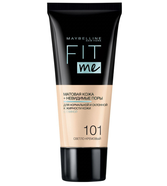Мейбелин / Maybelline - Тональный крем Fit me тон 101 Светло-кремовый ...