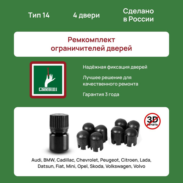 Ремкомплект ограничителей дверей Opel Astra H, Опель астра H - купить с ...