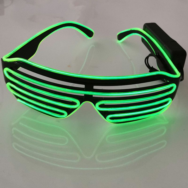 Светящиеся LED очки неоновые мерцающие Rave, зеленый - купить по ...