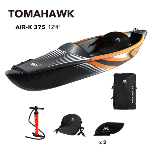 Каяк надувной одноместный Aqua Marina Tomahawk AIR-K 375 2022 - купить ...