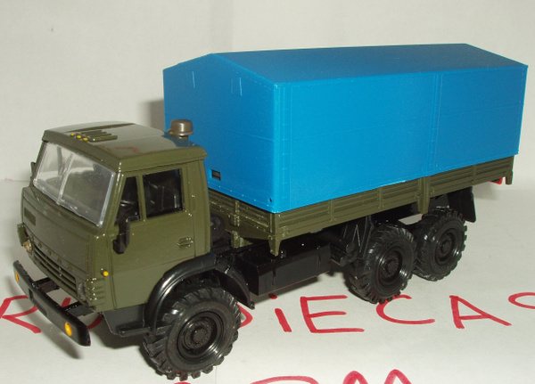 Масштабная модель КАМАЗ-43105 с тентом (синий), РАРИТЕТ, масштаб 1/43 ...