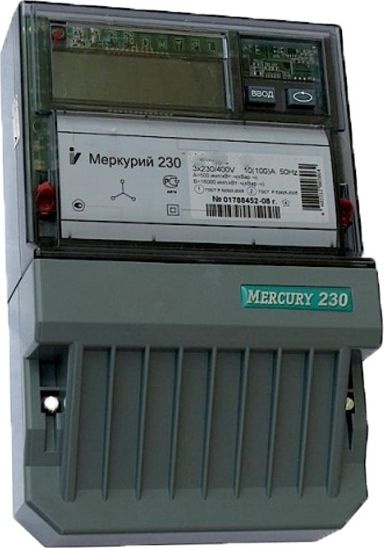 Счетчик Меркурий 230 ART-01 PQRSIN 5-60А 380В RS-485 ЖКИ шкаф 2 тар ...