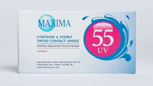 Линзы контактные Maxima 55 UV асферические, 6 шт -6.5 Радиус кривизны 8 ...