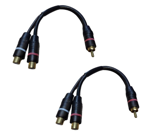 Кабель межблочный MOMO 2F-1M, RCA Y-коннектор, раздвоитель разветвитель ...