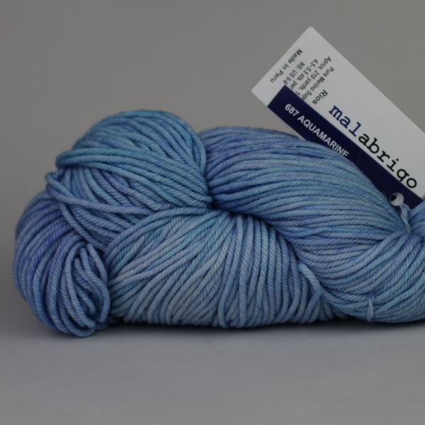Пряжа премиум-класса Malabrigo Rios, 100г, цвет 687 Aquamarine - купить ...