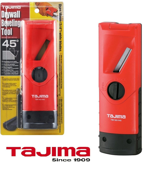 Нож TAJIMA TBK180H45 для снятия фасок на гипсокартоне 45градусов ...