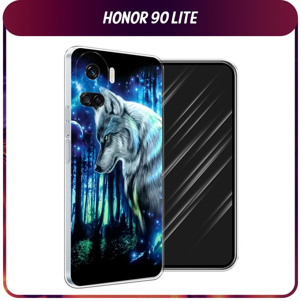 Силиконовый чехол на Honor 90 Lite / Хонор 90 Лайт "Сказочный волк ...