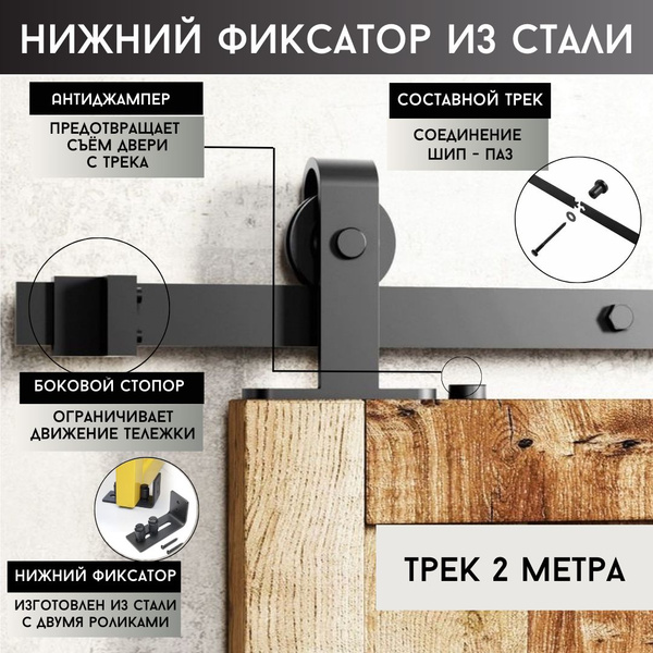 Система для раздвижных дверей с нижним фиксатором BARNDOOR "WEST ...