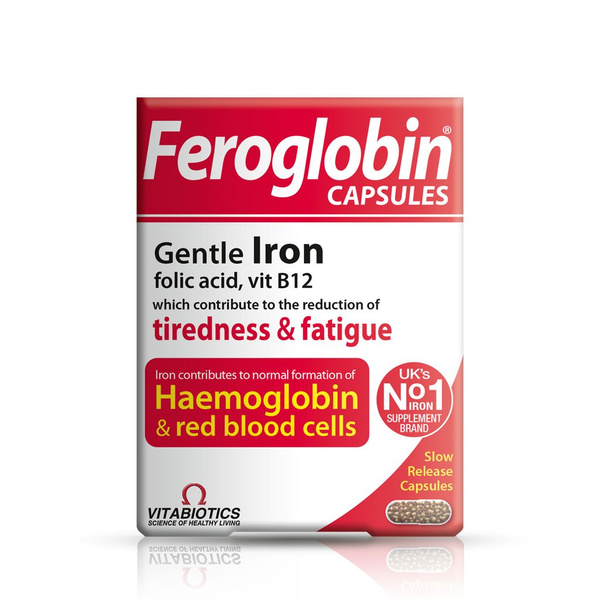 Feroglobin Великобритания, железо с кофакторами 30 капс - купить с ...