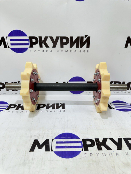 Вал ведомый 380 мм снегохода Буран с подшипниками и звёздами для ...