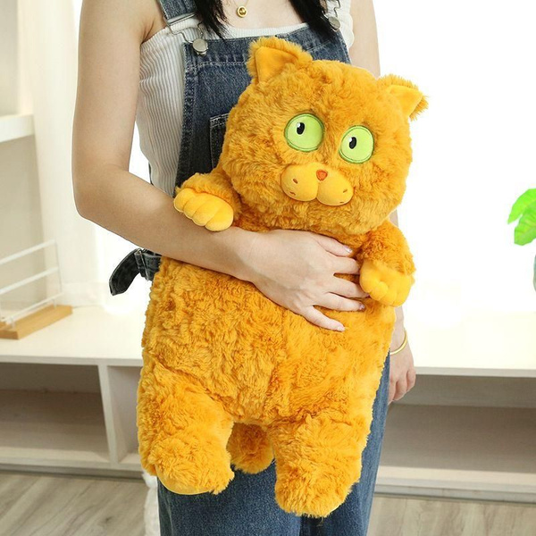 Мягкая игрушка кот толстый жирный злой анимэ 45 см рыжий - купить с ...