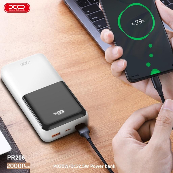 Внешний аккумулятор (Power Bank) XO PR206 PD20W / QC22.5W Digital ...