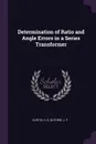 Determination of Ratio and Angle Errors in a Series Transformer - H S Curtis, J F Guthrie