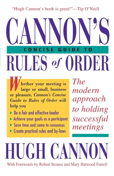 Обложка книги Cannon's Concise Guide to Rules of Order, Hugh Cannon