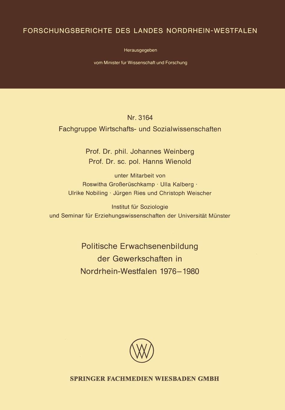 фото Politische Erwachsenenbildung Der Gewerkschaften in Nordrhein-Westfalen 1976 - 1980