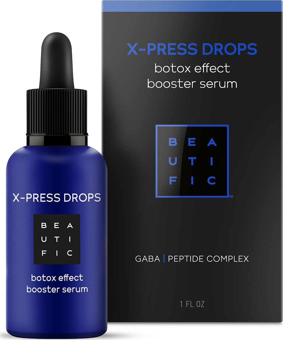 фото BEAUTIFIC X-press Drops сыворотка-бустер для лица с эффектом ботокса с матриксилом и GABA