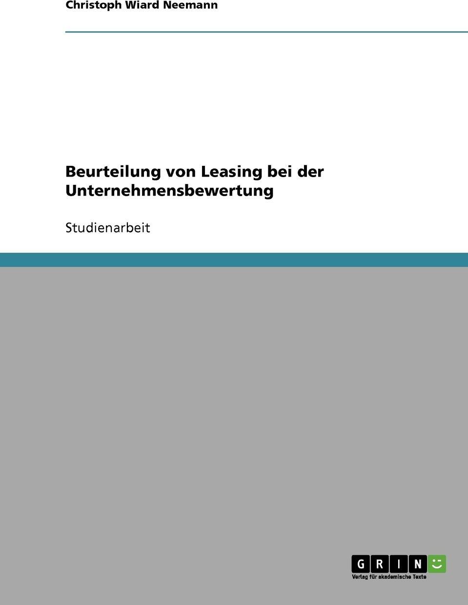 фото Beurteilung von Leasing bei der Unternehmensbewertung