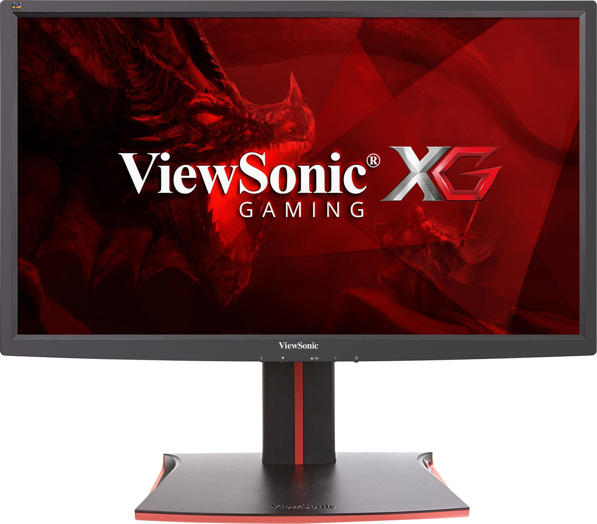 фото Монитор 24" Viewsonic Gaming XG2401 Black-Red с поворотом экрана (LED, 1920x1080, 144Hz, 1 ms, 170°/160°, 350 cd/m, 120M:1, +2xHDMI 1.4, +DisplayPort 1.2, +2xUSB 3.0, +MM, AMD FreeSync™, регулировка по высоте, разворот, БП внутр.)